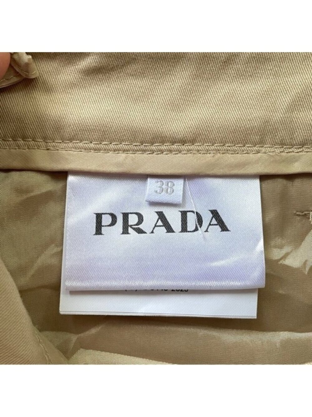 Prada Khaki Straight Leg Cotton Crop Capri Pants - 8 / Medium - Picture 8 of 14